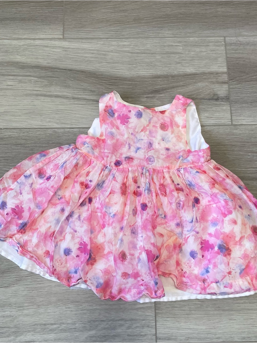 3/$15 Joe Fresh Pink Watercolor Floral Baby Girl Dress Size: 6-12M